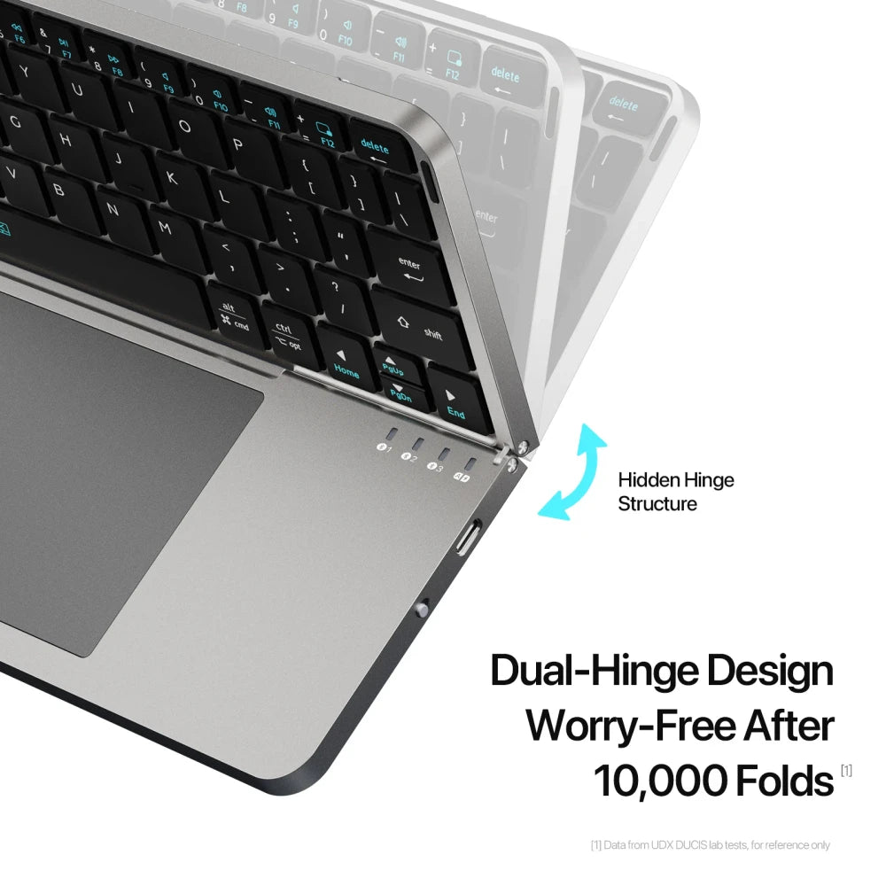 Foldable Bluetooth Keyboard Touchpad