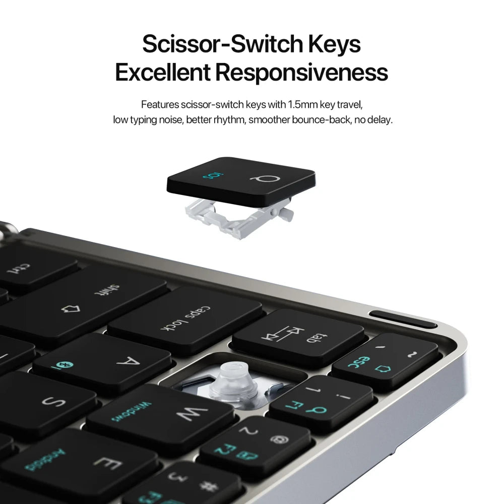Foldable Bluetooth Keyboard Touchpad
